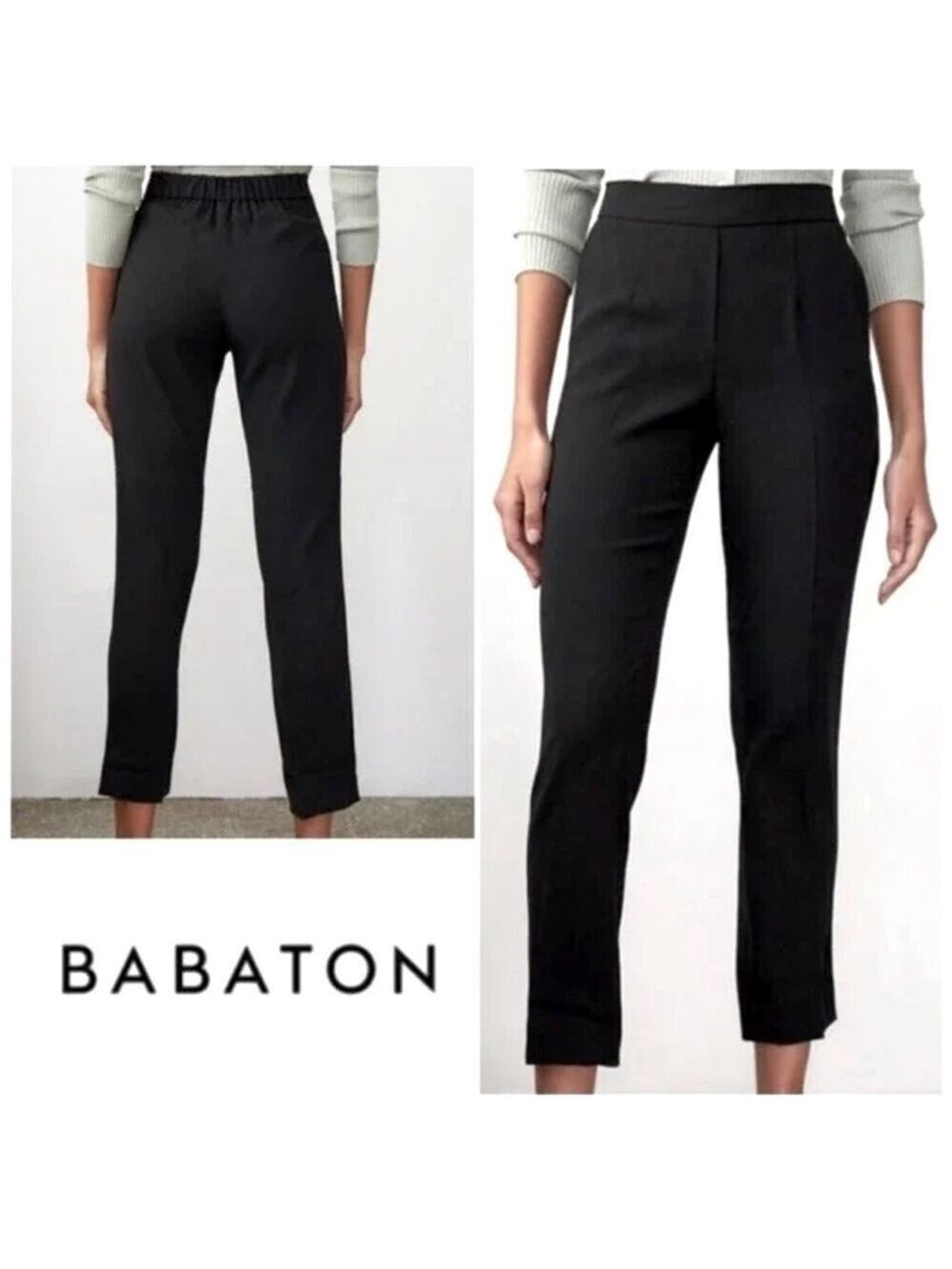 ARITZIA Babaton Atelier Cropped Conan Pants Black Trousers Size 0